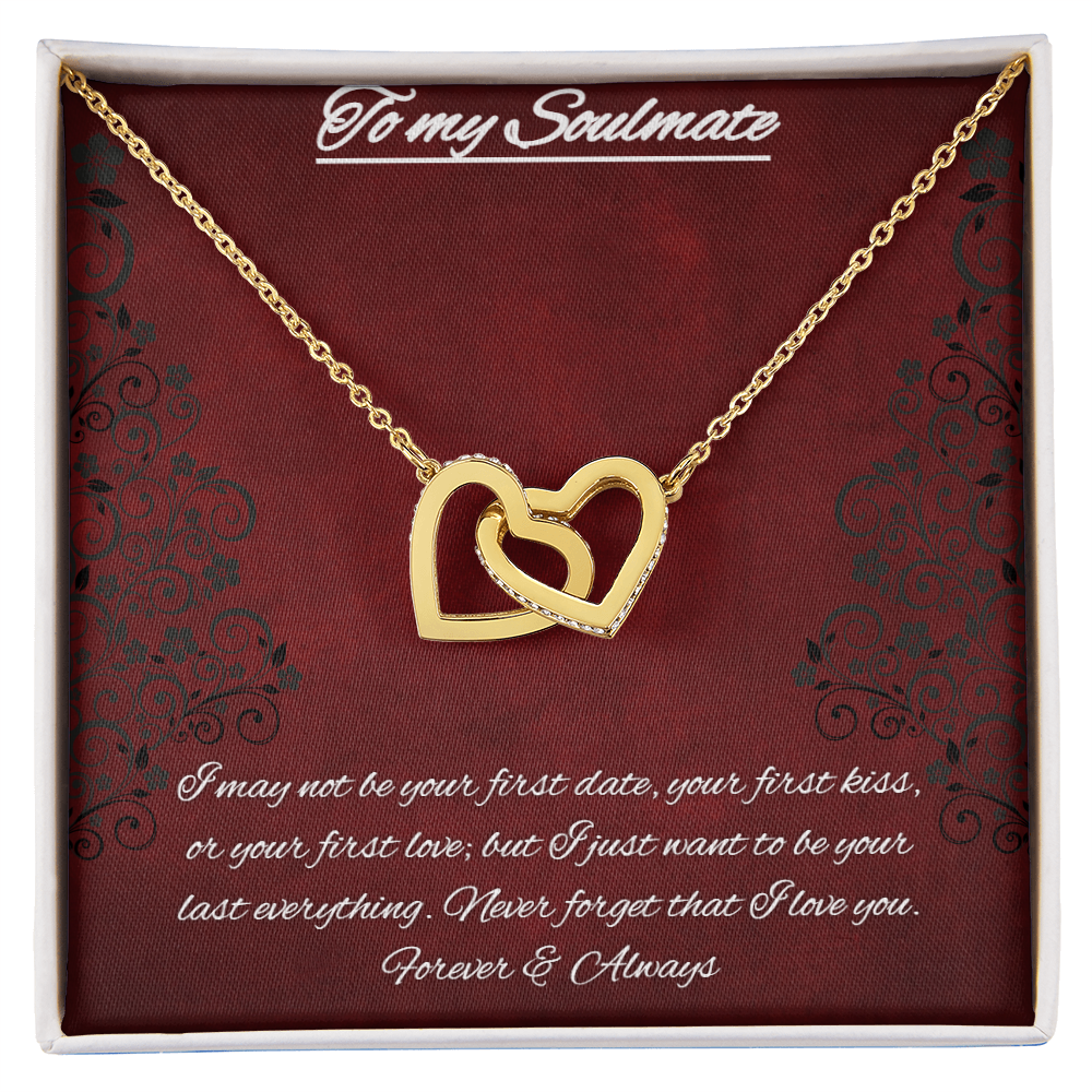 To My Soulmate - Interlocking Hearts Necklace