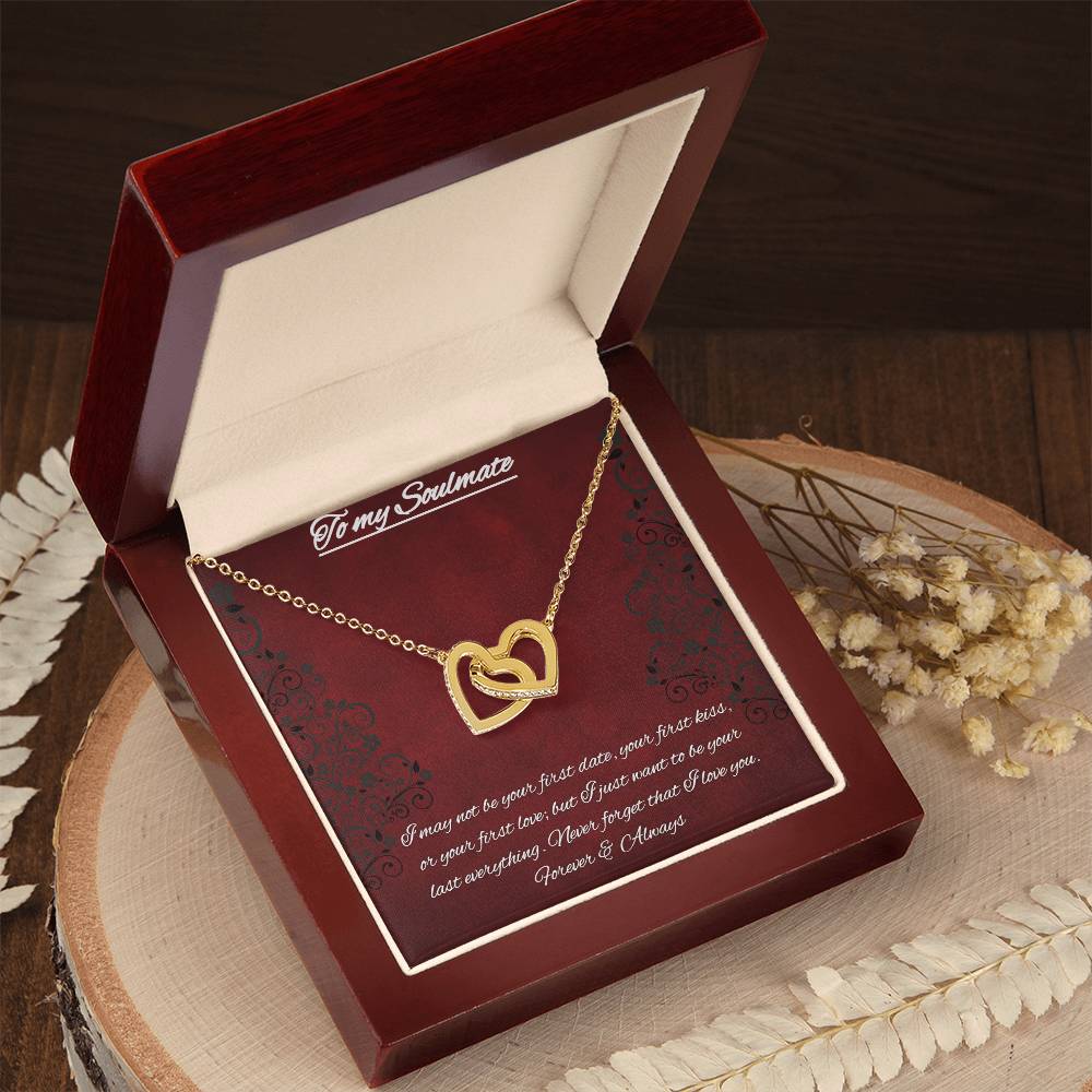 To My Soulmate - Interlocking Hearts Necklace