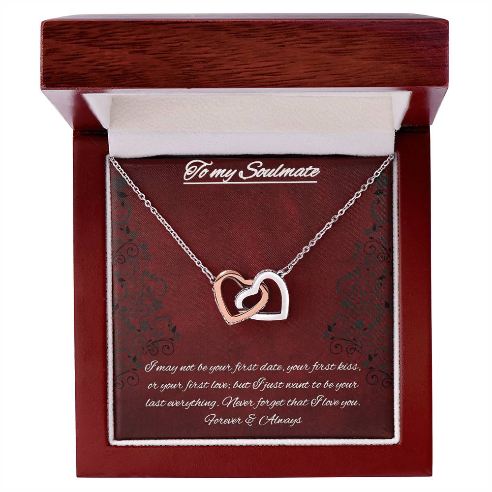 To My Soulmate - Interlocking Hearts Necklace