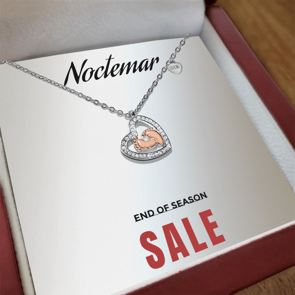 Baby Feet Heart Necklace - Noctemar edition