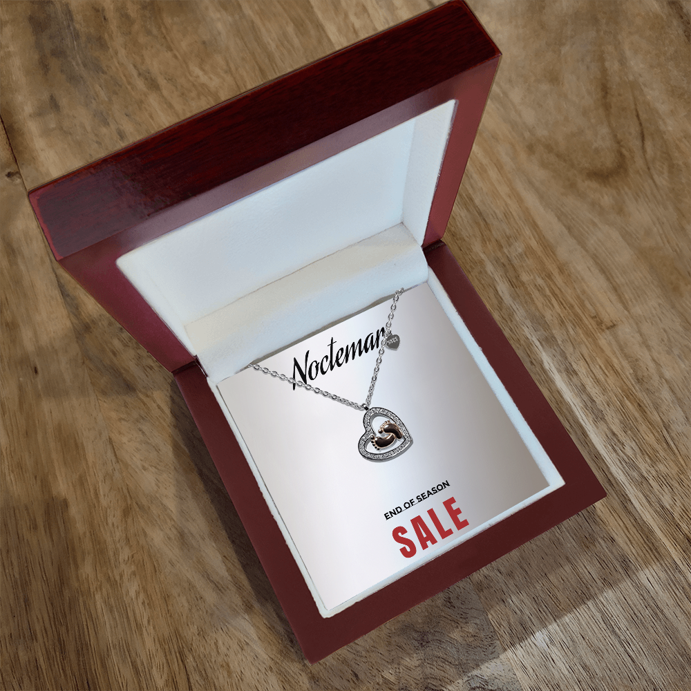 Baby Feet Heart Necklace - Noctemar edition