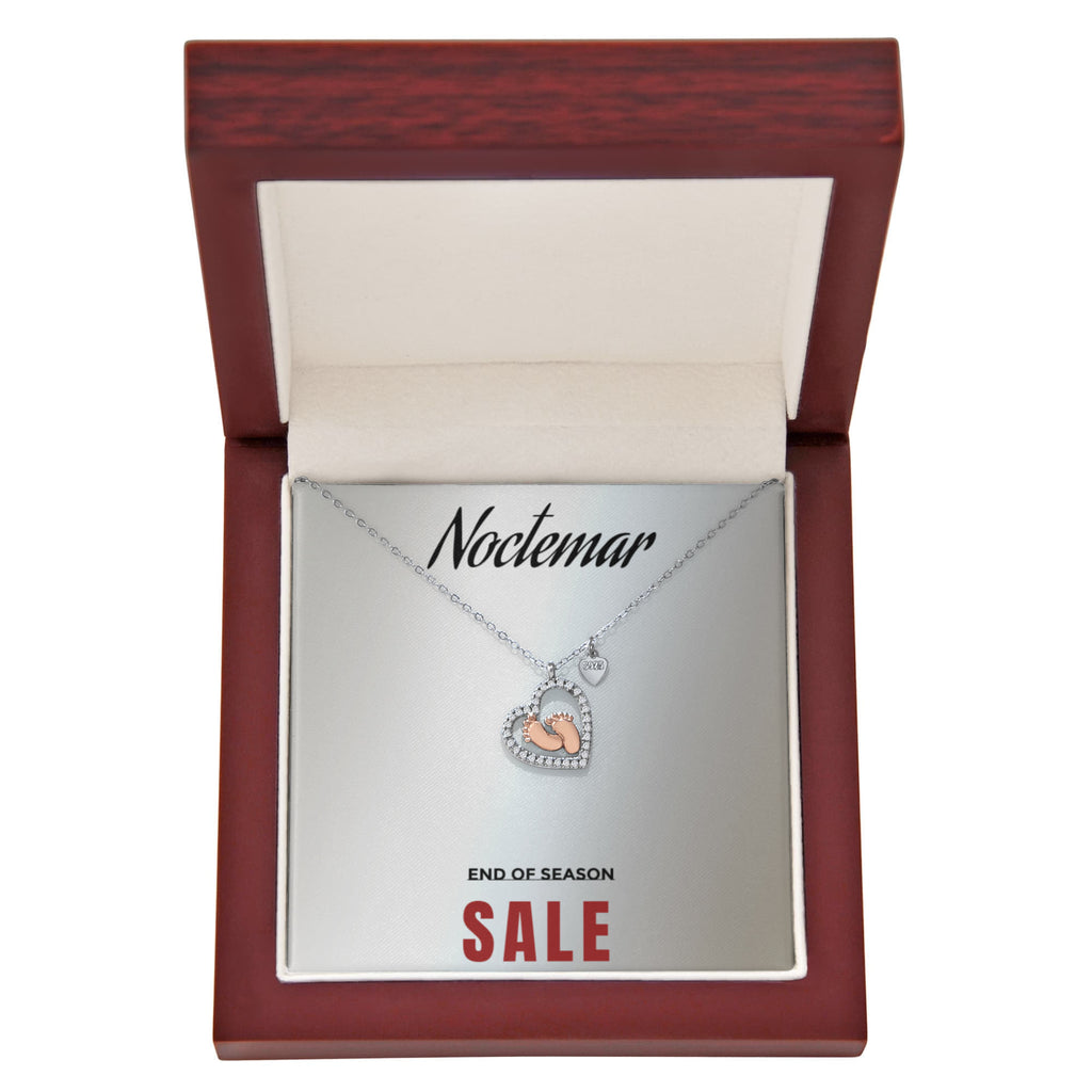 Baby Feet Heart Necklace - Noctemar edition